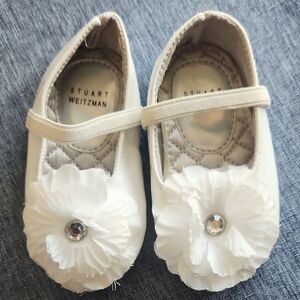 Stuart Weitzman Baby Bud Infant White Patent Leather Flower Fancy Baby‎ Dress 3